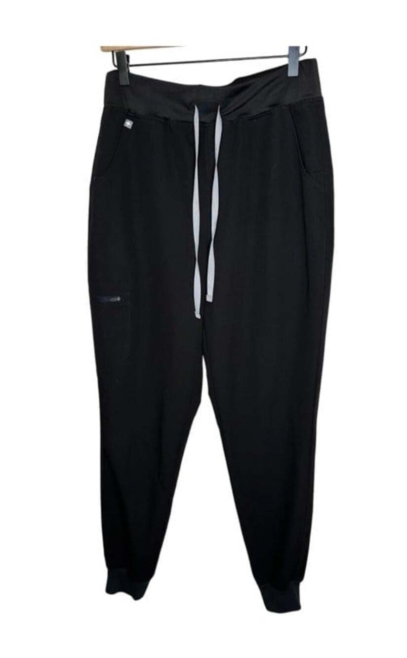 FIGS Zamora Jogger Scrub Pants Women XXL Black Medical Nursing Cargo Pockets